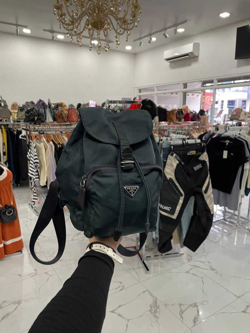 Prada Backpack Authentic💯💯 (Category: Luxury Bags & Wallets) located in Davao. Submitted by SecondhandItems97 (Listing ID 1406085384, Image 1). Description: Small size Includes generic dustbag.