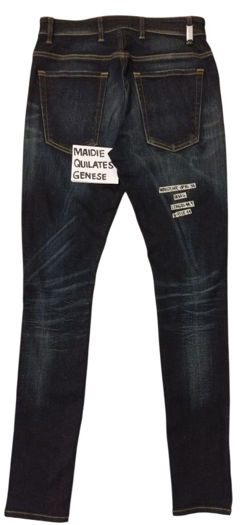 Represent Destroyer Denim Classic Blue (Category: Jeans) located in Agoo. Submitted by maddie_madz (Listing ID 1406010338, Image 2). Description: Represent Destroyer Denim Classic Blue ‎Waistline 34 on Tag ‎Rise 11.5 ‎Length 45 ‎Leg Opening 6 ‎Color Rate 10/10 ‎Brand New Condition ‎Price: 900 plus shipping fee.