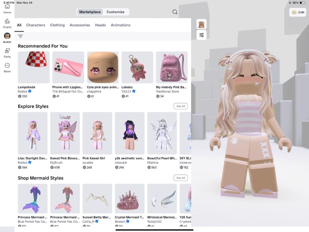 Roblox Account with 21k Robux, Hobbies & Toys, Toys & Games on Carousell