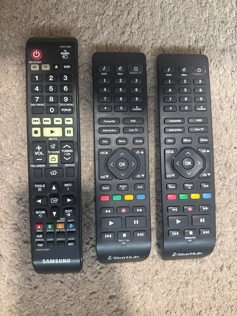 Samsung and StarHub TV Remote Controls, TV & Home Appliances, TV ...