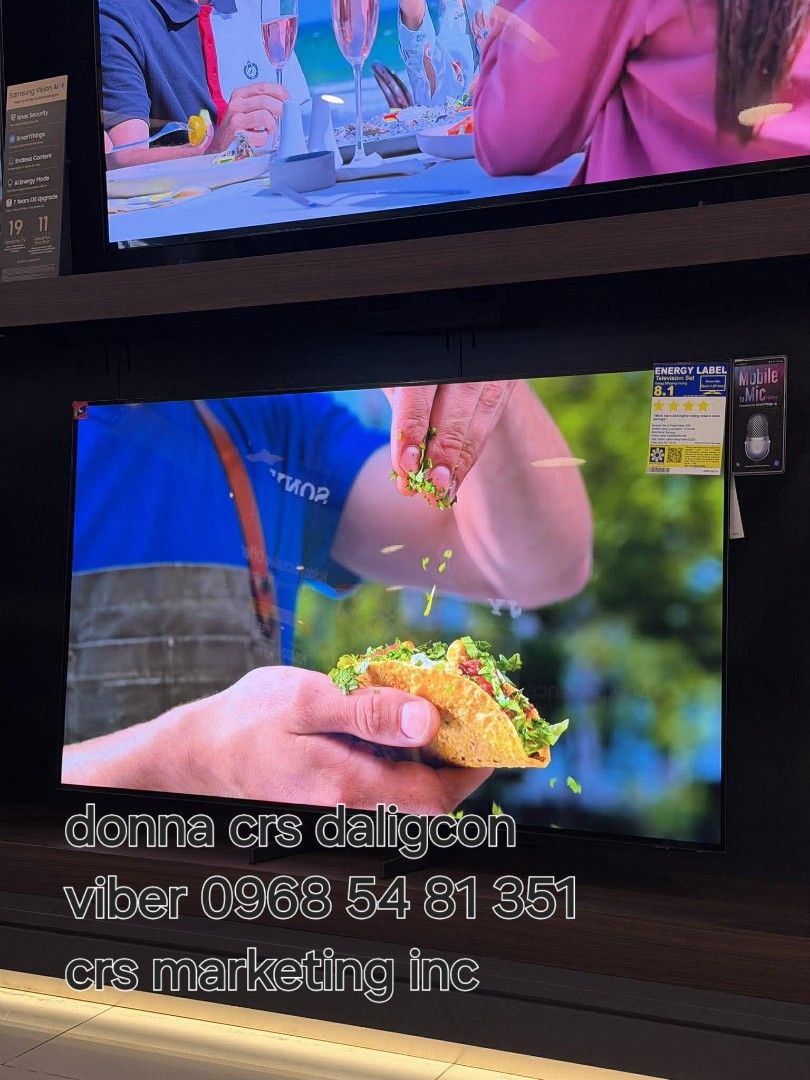 Samsung oled (Category: TV) located in Manila. Submitted by donnasagao03665 (Listing ID 1406052589, Image 2). Description: 🟩 SAMSUNG OLED TV 2025 MODEL FREE SOUNDBAR 55S95F 65S95F 77S95F 83S95F 55S85F 65S85F 🟩 QA55S95F - 82,400 / T420 QA65S95F - 101,600 / HWQ600F QA77S95F - 147,700 / Q800F QA83S95F - 217,300 / Q930F ( free installation and demo within metro manila - wall bracket not included ) QA55S85F - 58,900 QA65S85F - 77,200 PRICE MAY CHANG
