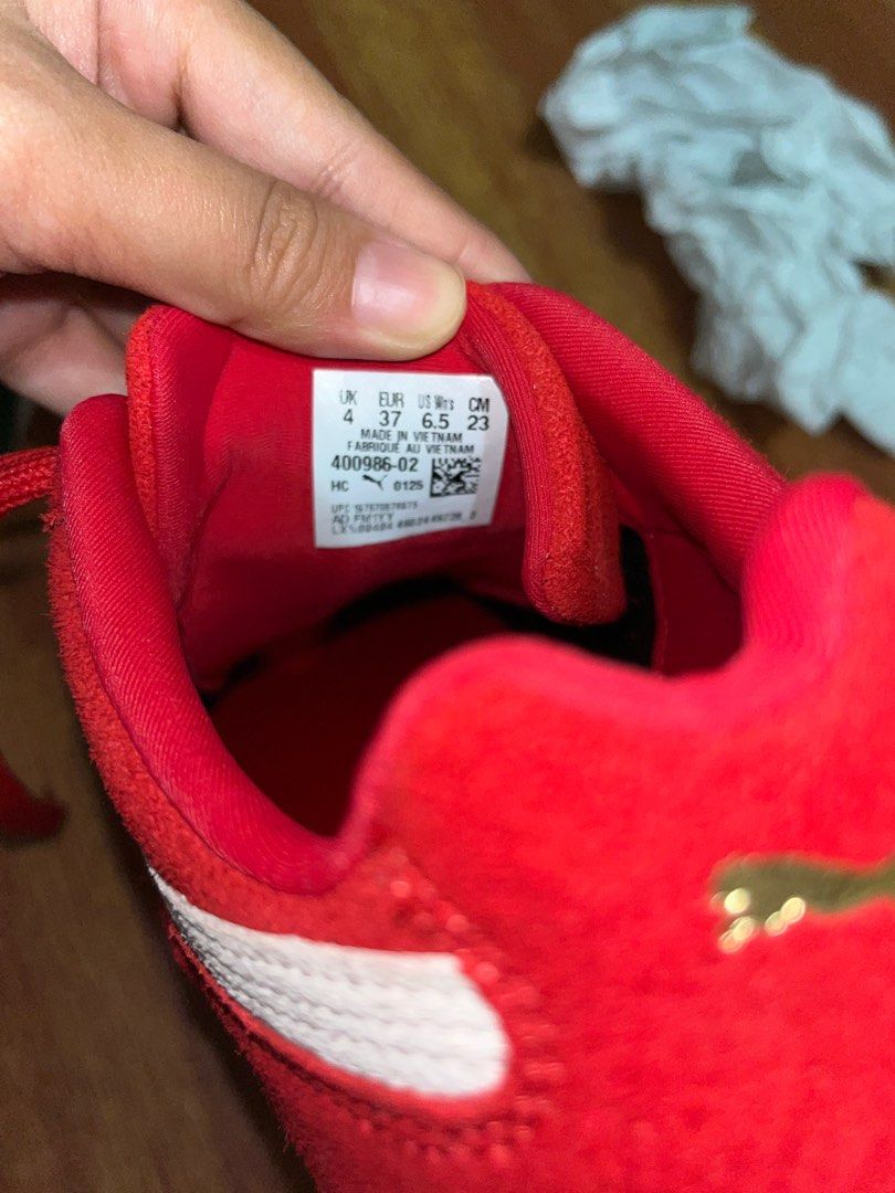 Speedcat OG Womens - Red and White (Category: Sneakers) located in Caloocan City. Submitted by alexs13 (Listing ID 1406052581, Image 3). Description: Puma Red OG Women’s Sneakers • Barely used — worn once only. • Selling because it’s the wrong size (too big for me). • Purchased in New York, guaranteed authentic. .