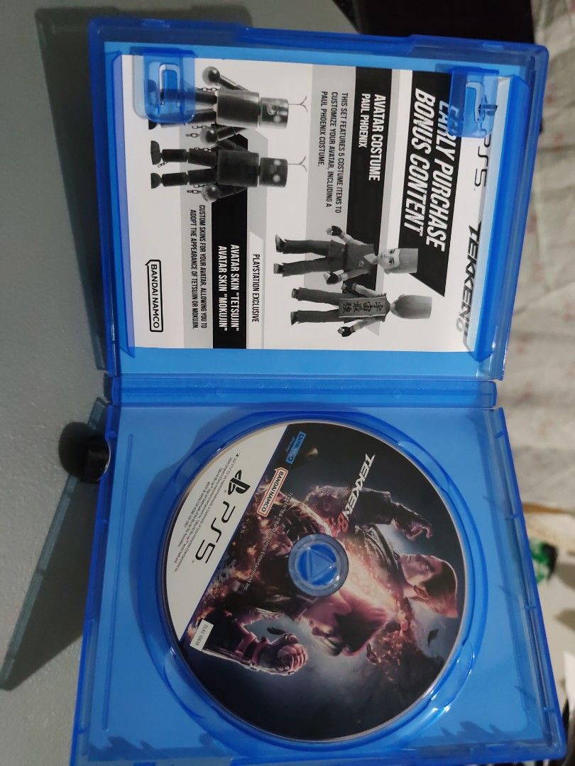 Tekken 8 - PS5 Game (Category: PlayStation) located in Calamba. Submitted by l_dorado (Listing ID 1406013800, Image 3). Description: - Tekken 8 for PS5 - Includes game disc - Includes early purchase bonus content - Published by Bandai Namco Entertainment - Rated ADV 16 - "Fist Meets Fate" on the box Pricing: 2000, brand new price is 2795 so you're saving 795 less RFS: extra funds, di ko na nilalaro.