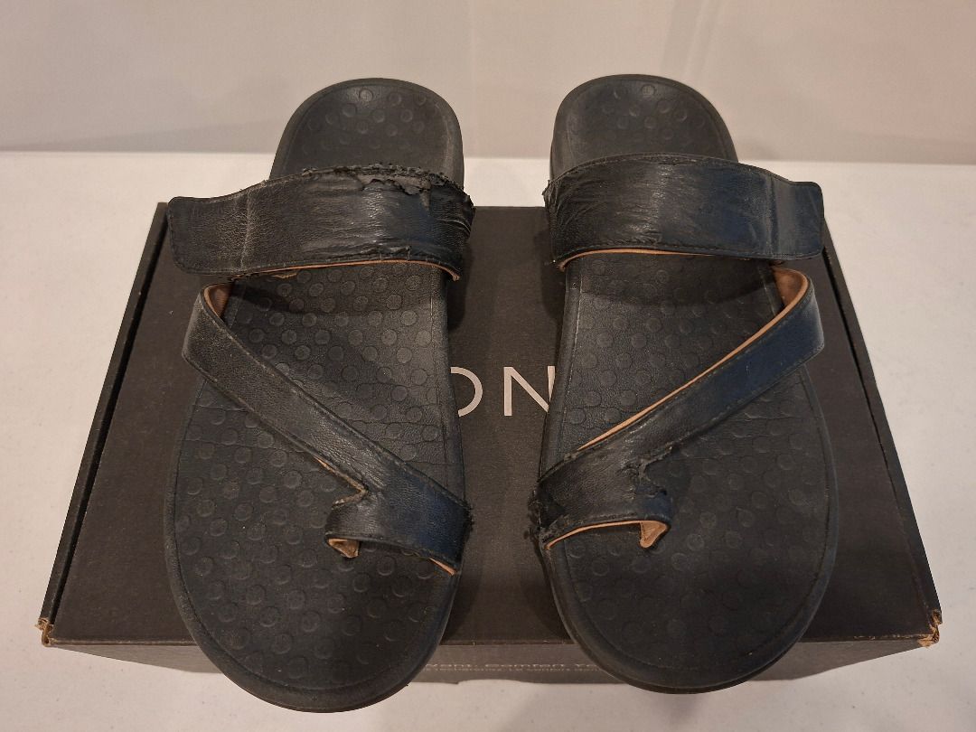 Vionic Morgan Sandals, US 6 (Category: Flats & Sandals) located in Quezon City. Submitted by xfiremaxx (Listing ID 1405923263, Image 1). Description: Pick up Timog Morato. Office hours. Vionic Morgan Sandals , used. Size: US 6 Soles are ok. Upper straps for repair & restoration. PHP200.00.