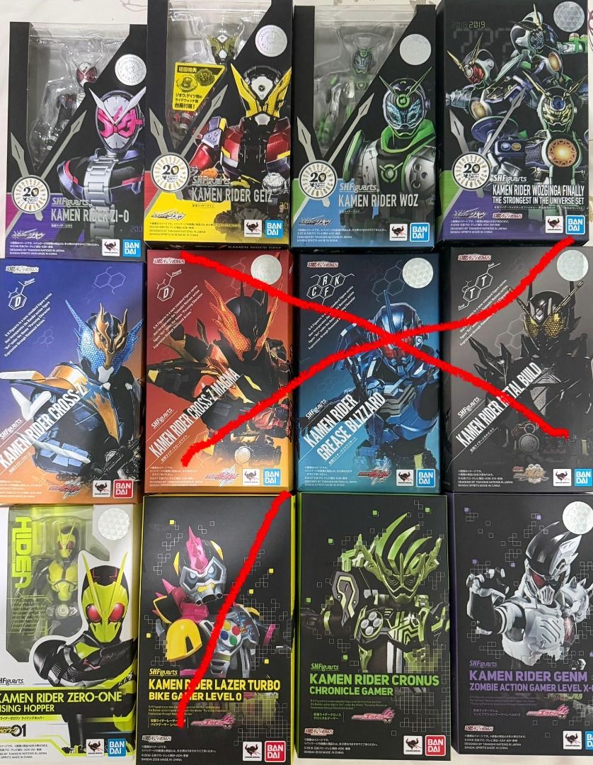 已開 幪面超人 shf kamen rider zio build exaid zeroone, 興趣及遊戲, 玩具 & 遊戲類 ...