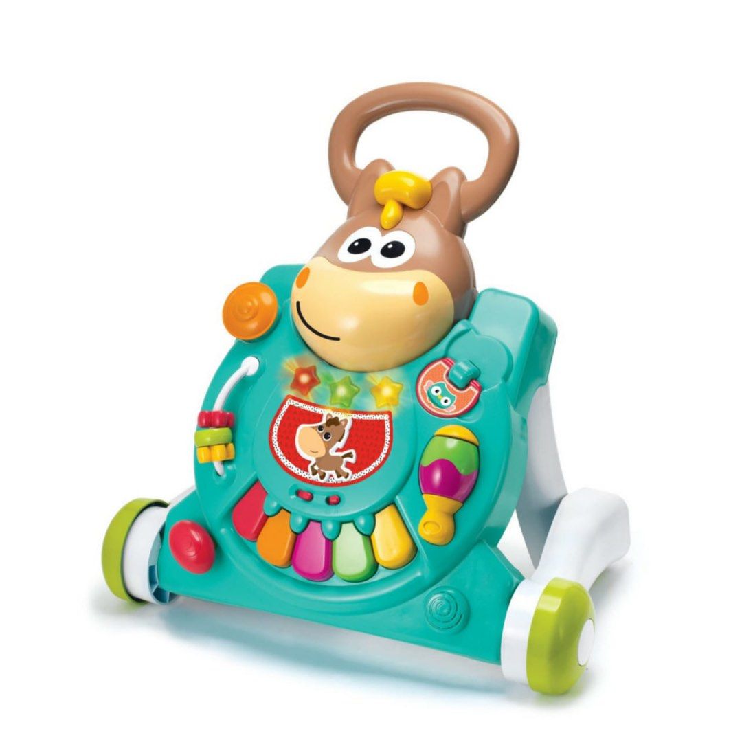 B Kids 3-in-1 Sit, Walk & Play Walker Table (Category: Infant Playtime) located in Quezon City. Submitted by bingbnb (Listing ID 1406159749, Image 2). Description: Brand new. Box unopened Given as gift - 3-in-1: Sit & Explore, Walker, Table Play - 8 Instruments, Lights, and Activities - Features real horse sounds - For babies 6-36 months - Foldable for easy storage - Promotes: Discovery, Fine Motor Skills, Cause & Effect.