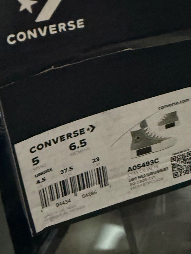 Converse CTAS Cruise Hi Sneakers (Category: Sneakers) located in Binan City. Submitted by jgca01 (Listing ID 1406281694, Image 3). Description: - Converse CTAS Cruise sneakers - Available colors: light field surplus/egret and enchanted blue/black - High-top design - White laces - Thick sole - Size: 6.5 Women's / 5 Unisex - Condition: Unworn -3k bundle sale.