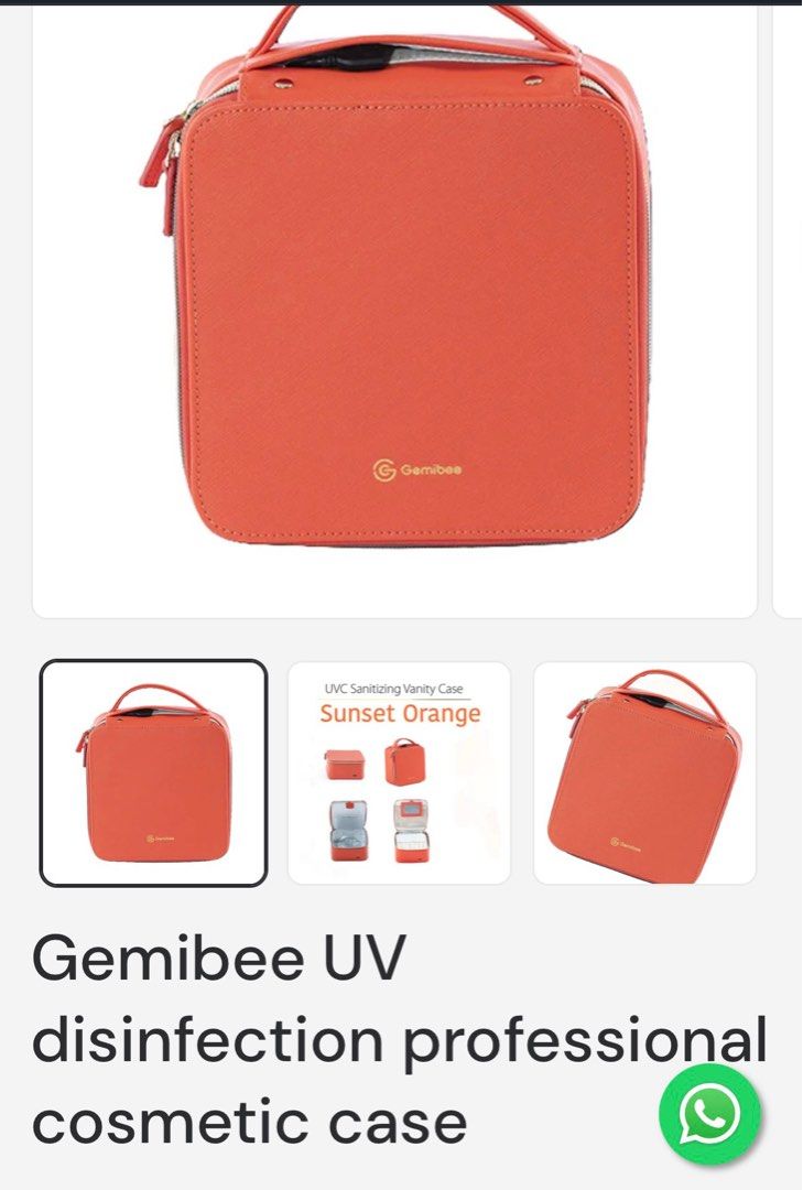 Gemibee UV Disinfection Professional Cosmetic Case (Category: Purses & Pouches) located in Paranaque City. Submitted by dalle_closet (Listing ID 1406133425, Image 2). Description: Good as new pa Size: 5 x 5 x 5 inches Working well.