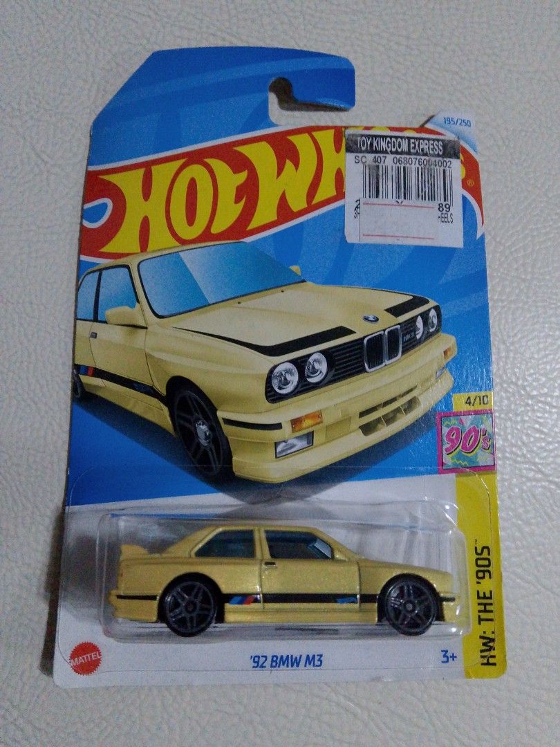 Hot wheels 92 BMW M3 (Category: Vehicle & Diecast Models) located in Paranaque City. Submitted by g-books-n-toys (Listing ID 1406215897, Image 1). Description: damaged card good for loose collectors.