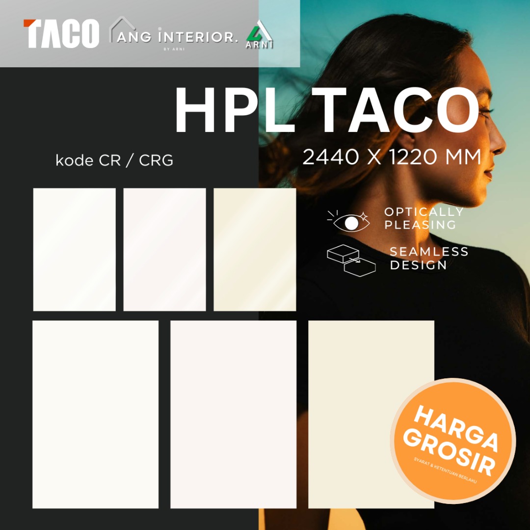 HPL TACO Solid Color CR & CRG 0.8mm – Lembaran Laminasi 122x244 untuk ...
