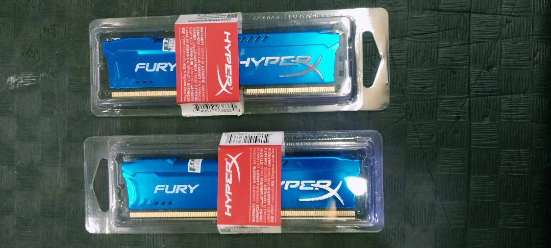 HyperX Fury DDR3 8GB RAM (Category: Computer Parts) located in Quezon City. Submitted by nearlink091613 (Listing ID 1406161144, Image 2). Description: FOR SALE! HYPER X 8GB DDR3 14900MHz CL10 for DESKTOP - Capacity: 8gb - Memory Speed: 1866 MHz - Standard : PC3 14900 2pcs Available na lang. Paunahan na lang po. Salamat - HyperX Fury DDR3 RAM - Two 8GB sticks - Blue color - For desktop computers - Original packaging included - Model number visible