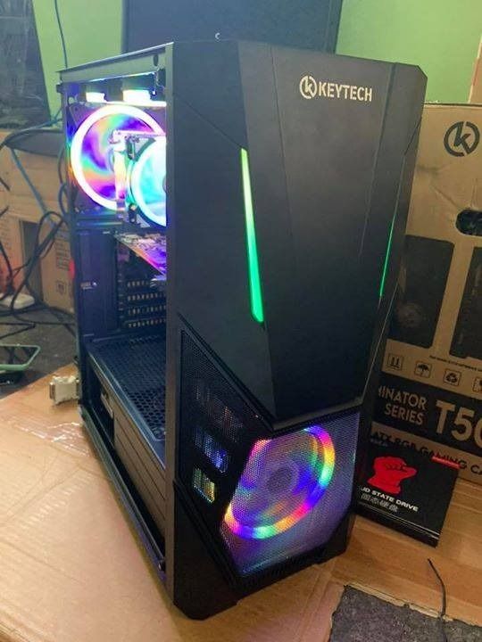 KEYTECH T5000 TERMINATOR SERIES GAMING CASING (Category: Computer Parts) located in Quezon City. Submitted by nearlink091613 (Listing ID 1406185840, Image 1). Description: FOR SALE! Computer Casing ONLY! - KEYTECH T5000 Terminator Series Gaming Casing - Sleek black design - Features RGB lighting - Modern and angular front panel - Ideal for gaming PC builds -KEYTECH T5000 TERMINATOR SERIES GAMING CASING (NO FAN) Contact#: 09463502074.