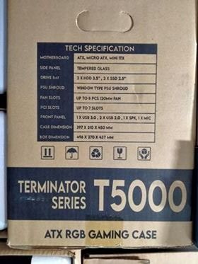 KEYTECH T5000 TERMINATOR SERIES GAMING CASING (Category: Computer Parts) located in Quezon City. Submitted by nearlink091613 (Listing ID 1406185840, Image 2). Description: FOR SALE! Computer Casing ONLY! - KEYTECH T5000 Terminator Series Gaming Casing - Sleek black design - Features RGB lighting - Modern and angular front panel - Ideal for gaming PC builds -KEYTECH T5000 TERMINATOR SERIES GAMING CASING (NO FAN) Contact#: 09463502074.