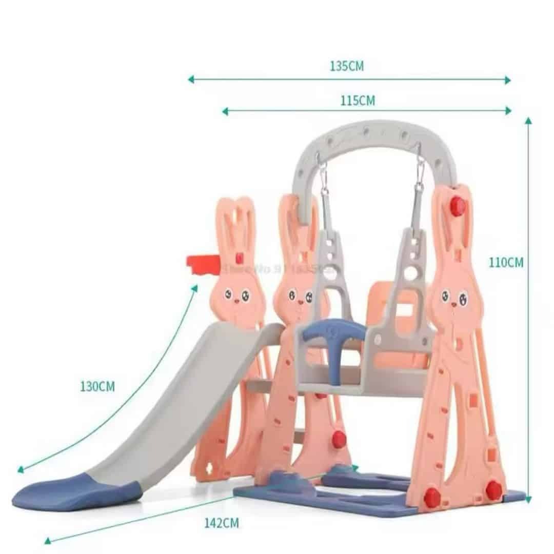 Kids' Bunny Slide and Swing Set, Hobbies & Toys, Toys & Games on Carousell