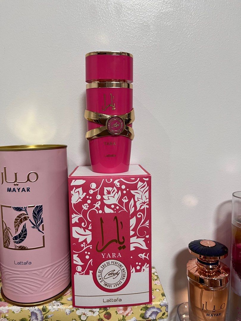 Lattafa Yara Candy Eau de Parfum 100ml (Category: Fragrance & Deodorants) located in Paranaque City. Submitted by finalfantasy21 (Listing ID 1406204152, Image 1). Description: - Lattafa Yara Candy Eau de Parfum 100ml spray bottle Pasabuy from dubai 98% full Rfs: di ko talaga magustuhan yung amoy, focusing more on designer brands.