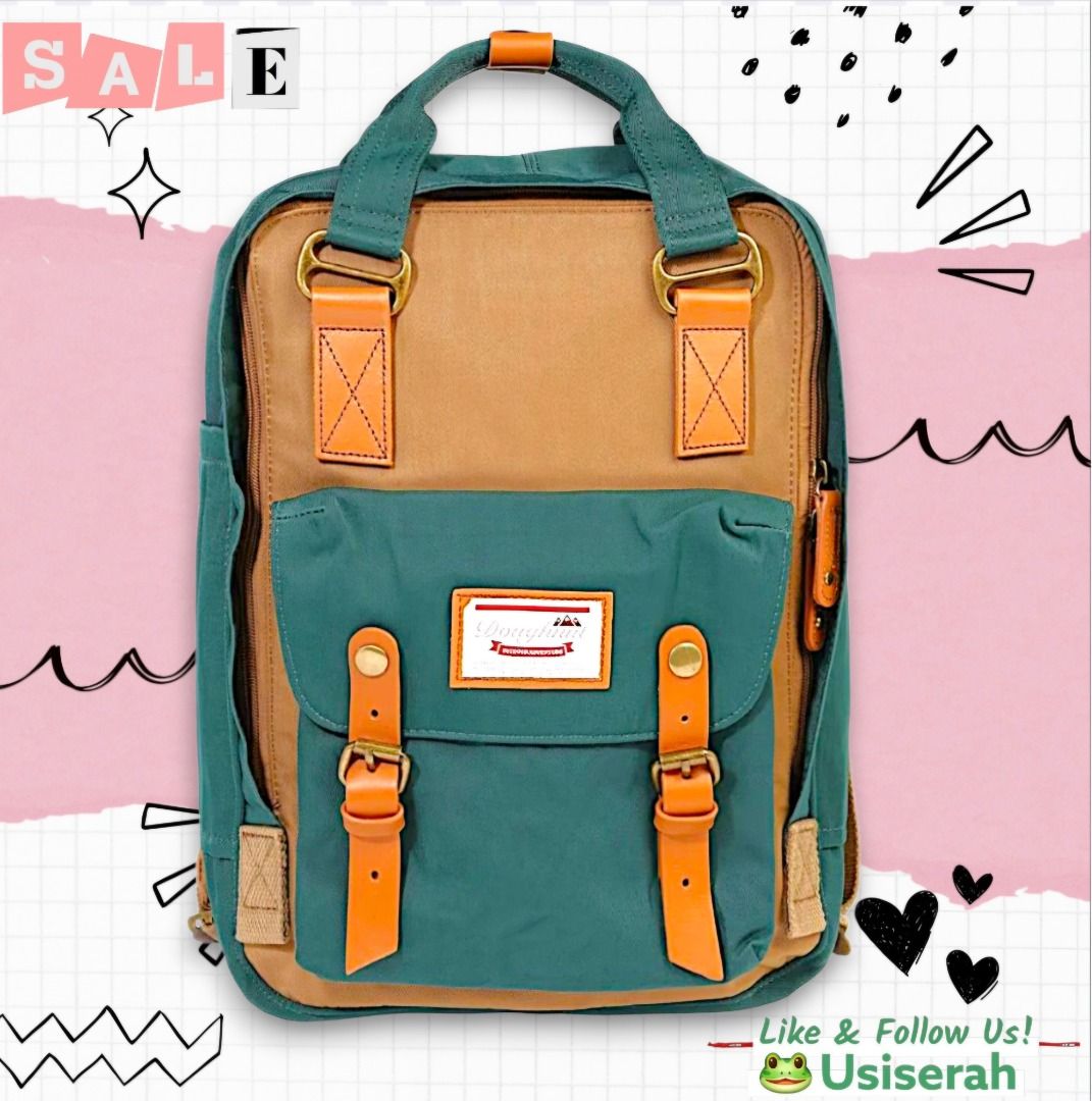 Original DOUGHNUT—Macaroon Medium Khaki Seaweed Unisex Backpack (Category: Backpacks) located in Paranaque City. Submitted by usiserah (Listing ID 1406245992, Image 1). Description: 🛍️Grab It Now!!! Only for 🔖899php🔥 💯ORIGINAL | PERSONAL PREL❤︎VED! Given as 📦Balikbayan Gift from 🇸🇬Singapore! Condition: Slightly-use! ✦ RFS: Decluttering! Features: * Doughnut Macaroon Backpack * Top Short Handle with Snap Button Closure * Top Zipppered Main 
