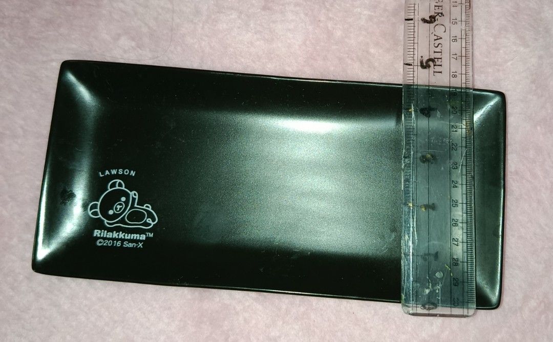 Original Rilakkuma long rectangle black plate (Category: Dinnerware & Cutlery) located in Quezon City. Submitted by kristal68 (Listing ID 1406099747, Image 1). Description: rare find.