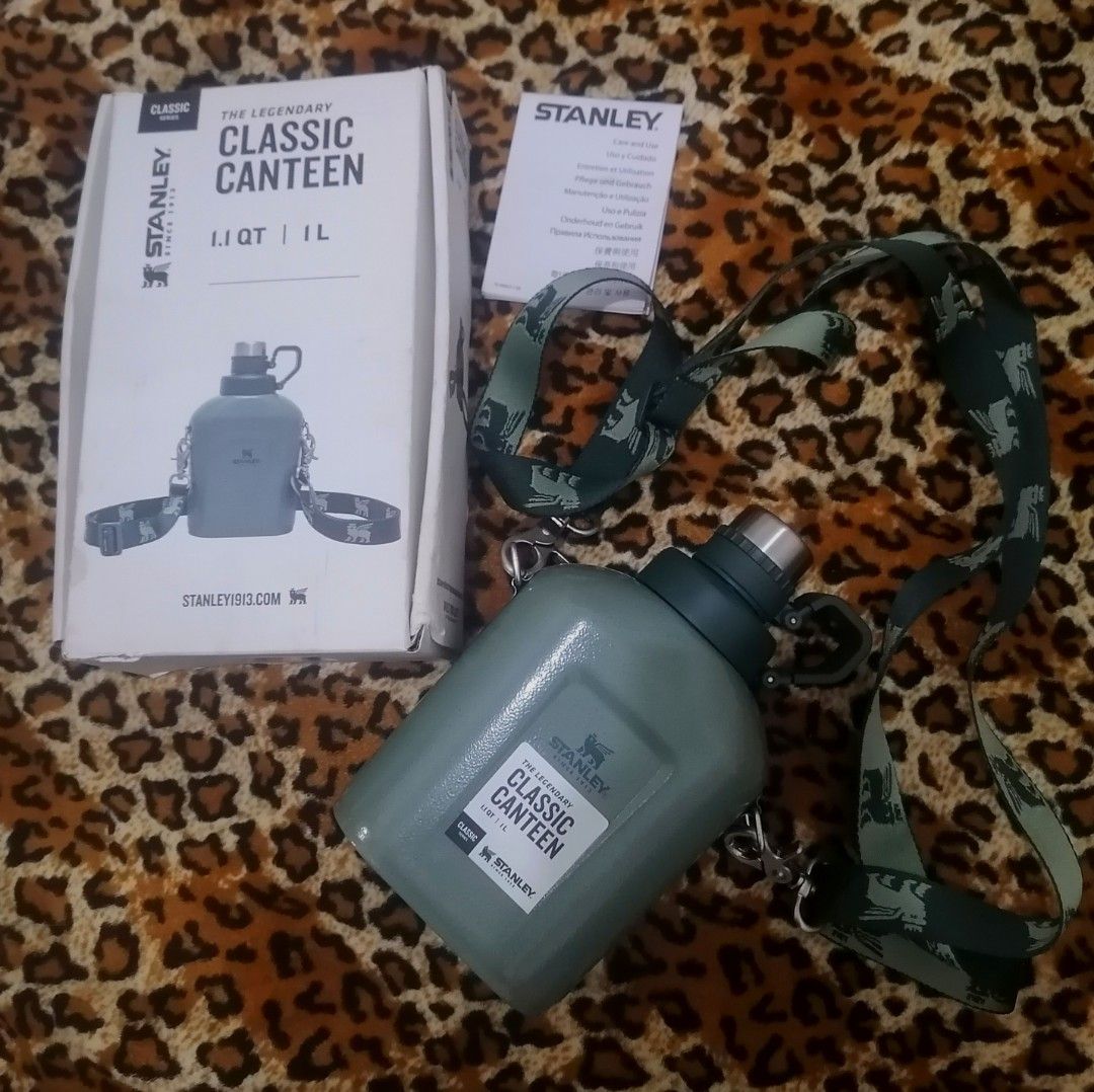 Stanley The Legendary Classic Canteen 1L (Category: Water Bottles & Tumblers) located in Cebu City. Submitted by roadthrift (Listing ID 1406159095, Image 3). Description: - Stanley Classic Canteen (1L) for sale! - Features: - Two-stage lid - Single-wall stainless steel - Removable, adjustable strap - BPA-free & leak-proof - Comes with original box and documentation. - Lifetime warranty included!.
