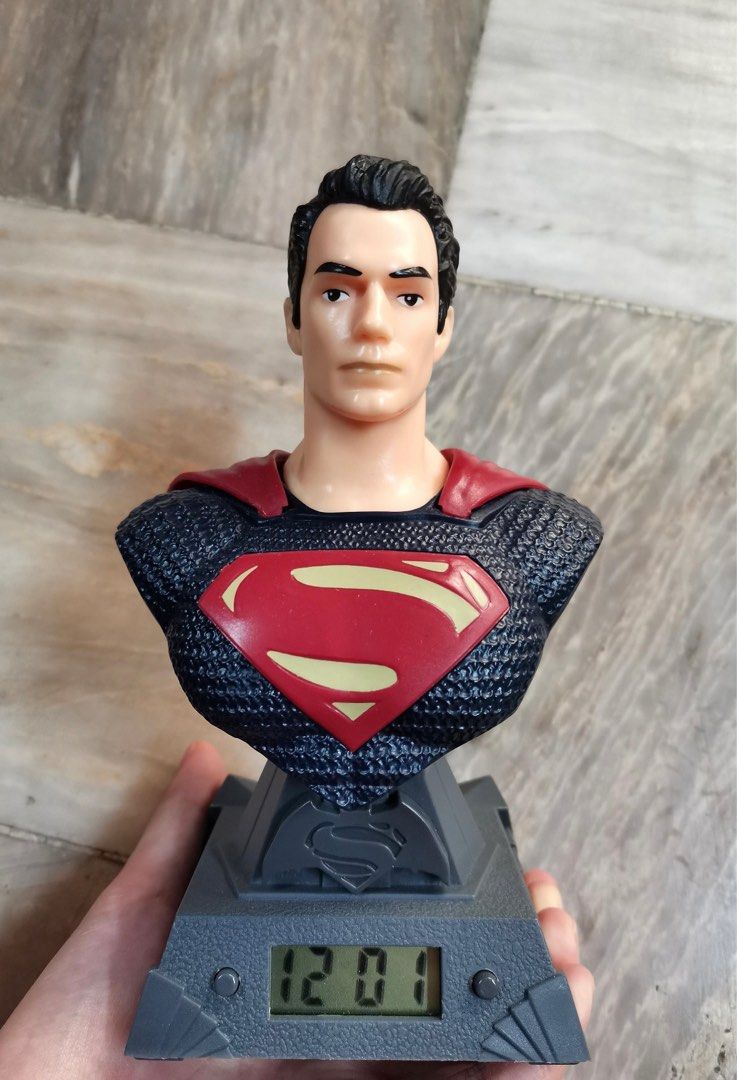 DC Superman Digital Clock (Petron Gadget Collectibles) (Category: Clocks) located in Valenzuela. Submitted by caulfieldscollection (Listing ID 1406179947, Image 1). Description: Petron Gadget Collectibles DC Action Figure Still in very good condition Original Batteries included No damages, no issues Original Box not included The Superman Digital Clock displays the date and time, and is adjustable via the set and mode buttons. This device is ready