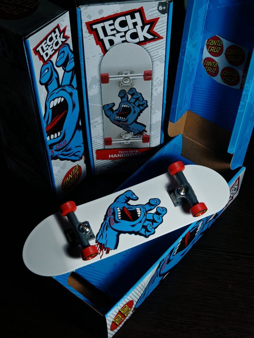 Tech Deck Santa Cruz Handboard (Category: Skates, Rollerblades & Scooters) located in Valenzuela. Submitted by arveef (Listing ID 1404357408, Image 1). Description: 2 STOCKS LEFT Tech Deck Handboard - Santa Cruz Design - Includes handboard and stickers.
