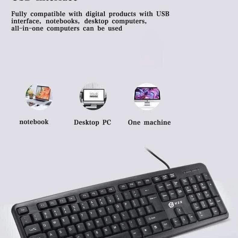 V2S KM-100 wired mouse and keyboard set Laptop 💻 PC🖥 Computer 🖥 (Category: Computer Keyboard) located in Manila. Submitted by yzcartph (Listing ID 1406149607, Image 2). Description: 💯 BRAND NEW/ COD 👉 Same day delivery 🚚 Lalamove / We move / Grab / Angkas padala 📍Manila.