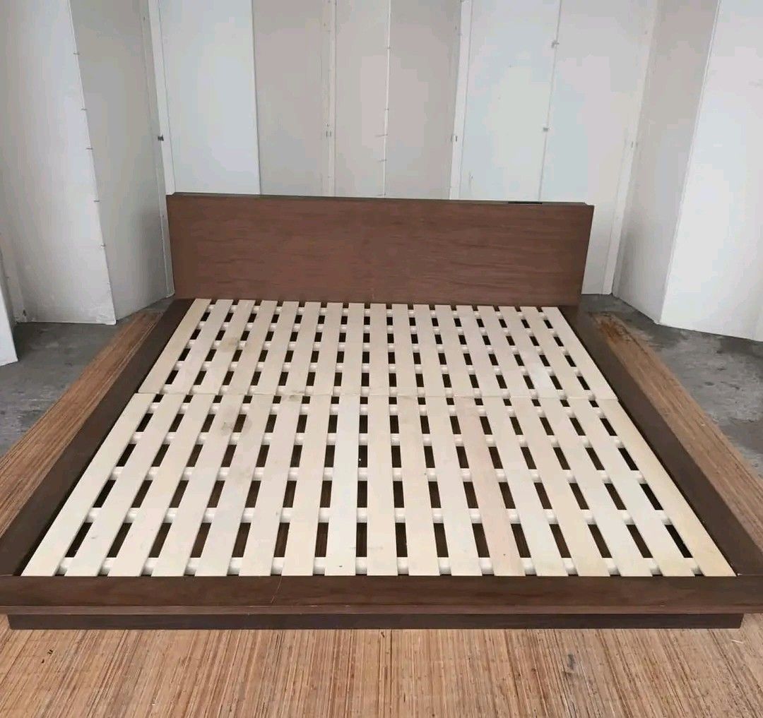 Wooden Bed Frame with Headboard (Category: Bed Frames & Mattresses) located in Manila. Submitted by eloizavill76462 (Listing ID 1406179235, Image 3). Description: King Size Bed Frame Floating Style L78 x W81.5 In good conditio.