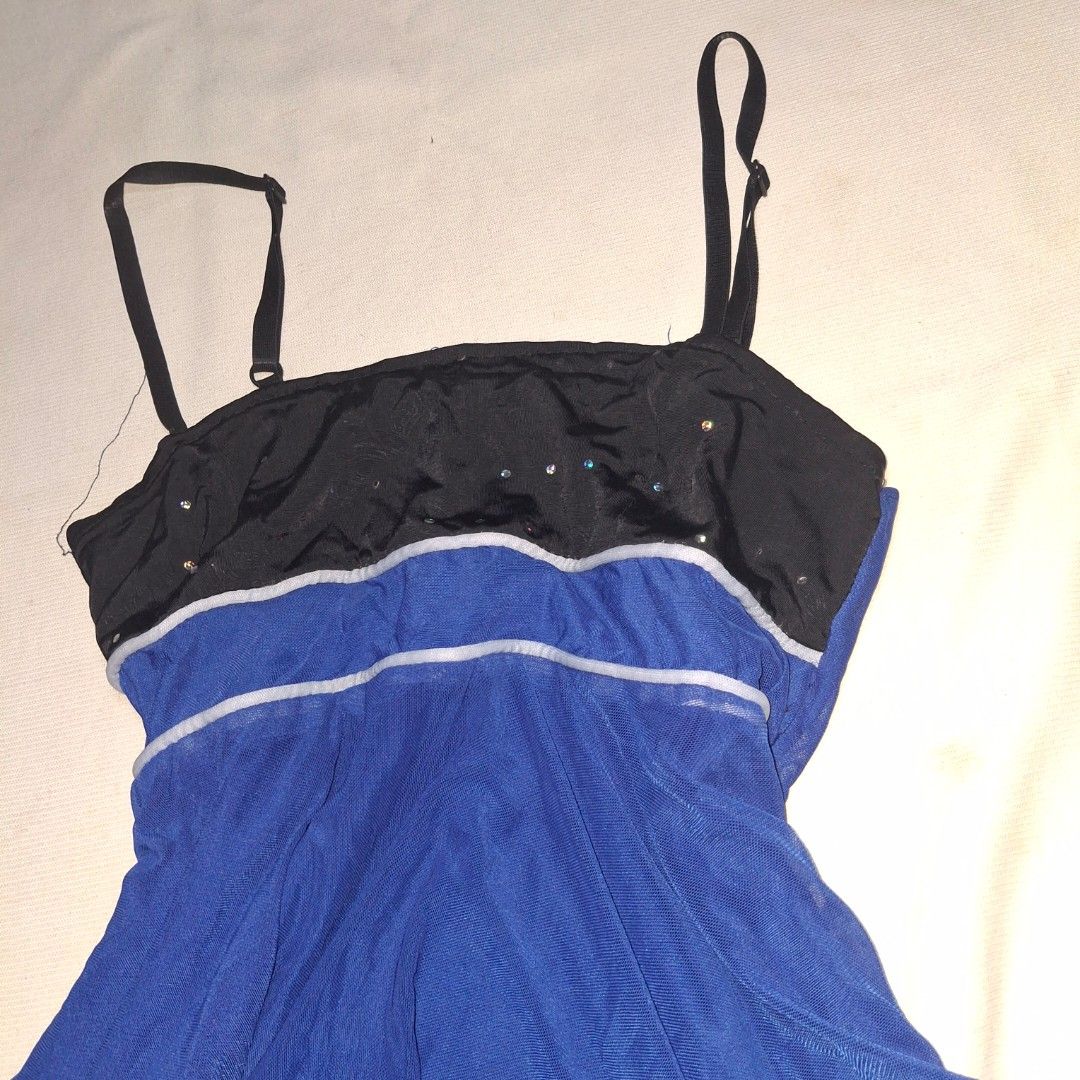 Y2K Blue & Black Layered Dress (Category: Dresses) located in Meycauayan. Submitted by rexrei (Listing ID 1406201792, Image 3). Description: · · ─ ·ʚɞ· ─ · · can fit to medium !! with sparkly sequence medj tight sa bust MOP: Gcash Shipping via J&T express ╰┈➤ 💬 message me for any inquiries :3 .