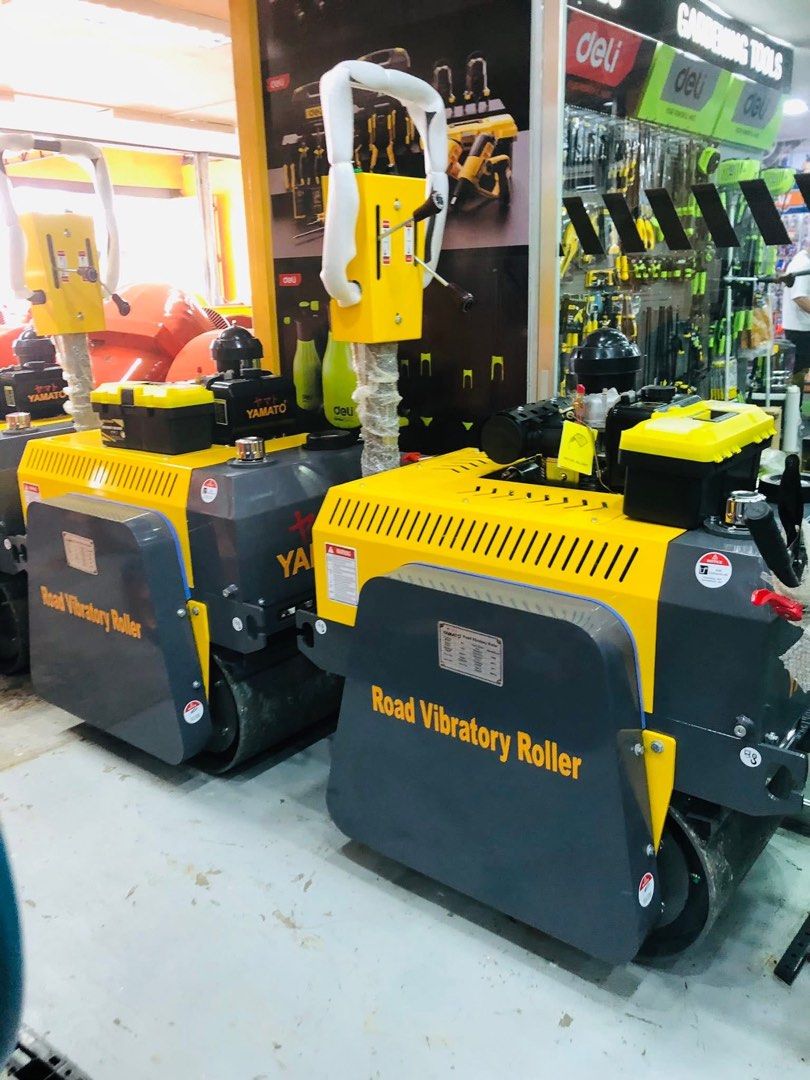 YAMATO WALK BEHIND VIBRATORY ROLLER (MINI PISON) (Category: Construction Tools & Equipment) located in Santa Rosa. Submitted by ljesguerra (Listing ID 1406206341, Image 2). Description: YAMATO WALK BEHIND VIBRATORY ROLLER MINI PISON DOUBLE DRUM DIESEL ENGINE 12HP SPEECS👇👇 PRODUCT MODEL:FVR600D RATED POWER:12HP WALKING SPEED:400/min DRIVE WAY:STATIC HYDRAULIC WALK WAY:TWO WAY STEEL WHEEL SIZE:400X600MM VIBRATION FREQUENCY:70HZ VIBRATION FORCE:20
