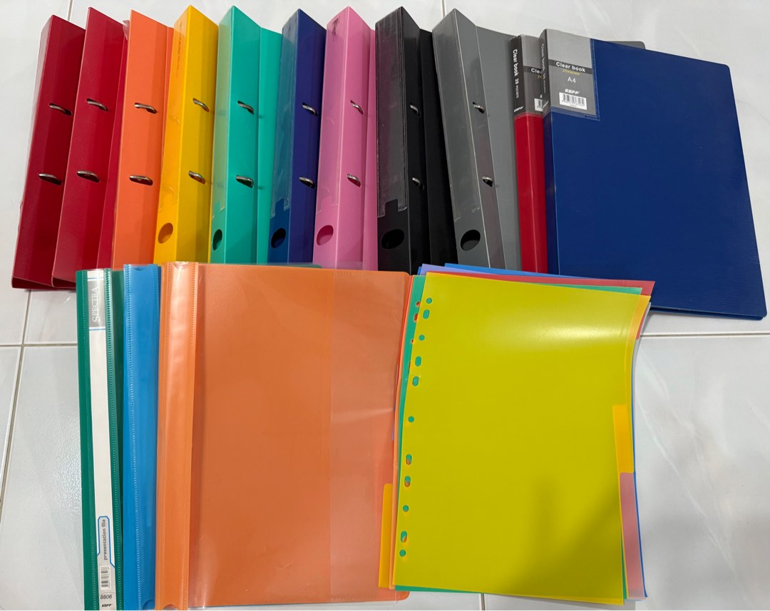 A4 Ring files + normal files ~ all for $6, Hobbies & Toys, Stationery ...