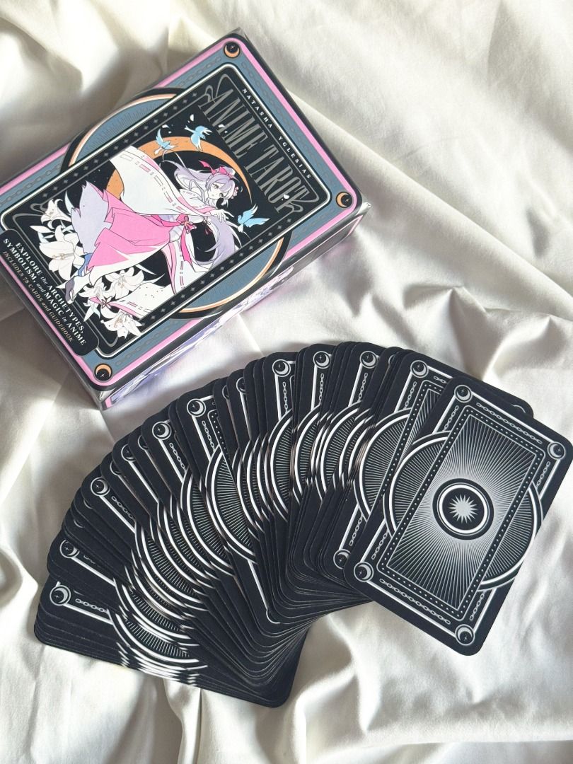 Anime Tarot (Category: Card Packs) located in Quezon City. Submitted by draconyx (Listing ID 1406438433, Image 3). Description: Anime Tarot, includes box & guidebook. All cards completed. Used for a reading around 2-3x. OG Price: ~1,400 RFS: Decluttering MOP: Gcash, Maya, BPI.