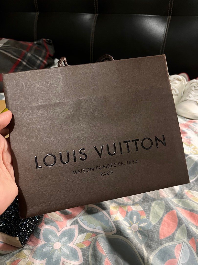 Authentic LV paper bag small (Category: Luxury Bags & Wallets) located in Angeles City. Submitted by ritenianstuff (Listing ID 1406359852, Image 1). Description: Add sf 64 GCash payment .