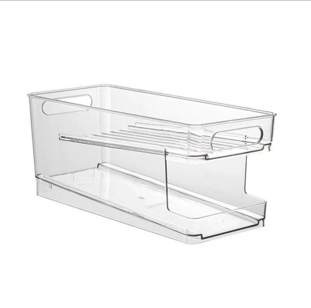 [Defect]Automatic Roll Down Double Storage Box, Furniture & Home Living ...