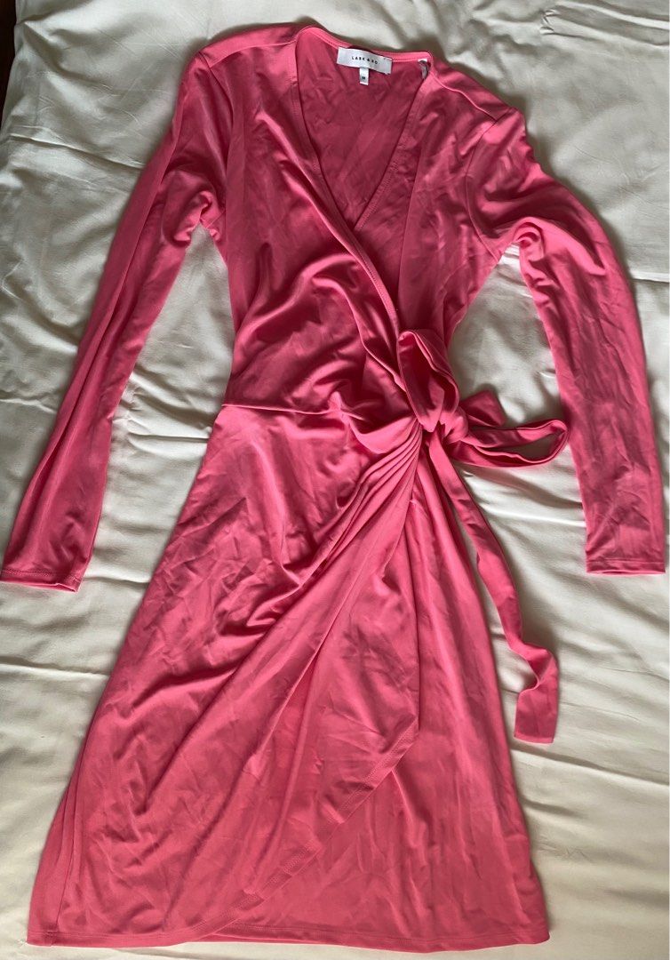 Barbie Pink Wrap Dress (Category: Dresses) located in Pasay City. Submitted by Declutter_Cha (Listing ID 1351790027, Image 3). Description: Used 2x then stored.