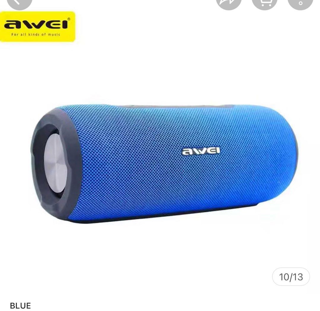 Brand New Awei Wireless Bluetooth Speaker (Category: Soundbars, Speakers & Amplifiers) located in Quezon City. Submitted by lochness__ (Listing ID 1406324795, Image 1). Description: Selling super low!!! Brand New in box Sealed Very very nice Awei Y669 outdoor waterproof wireless bluetooth speaker Color - Blue Please see pics for more Description and Specs.