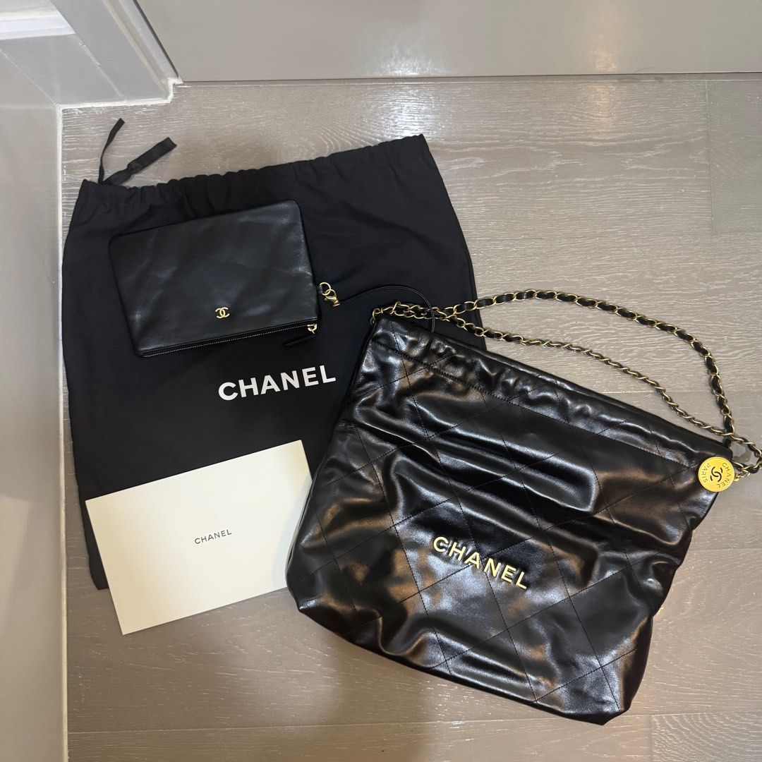 Chanel 22 Black Medium Hobo Bag (Category: Luxury Bags & Wallets) located in Makati City. Submitted by coppolasdaughter (Listing ID 1406385405, Image 1). Description: This exquisite calfskin handbag was acquired from an Instagram seller. It is in pristine condition and has been minimally used. Premium Quality. Buyers who request authenticity and pictures but fail to respond will be blocked. Let’s avoid wasting each other’s time and act responsibl