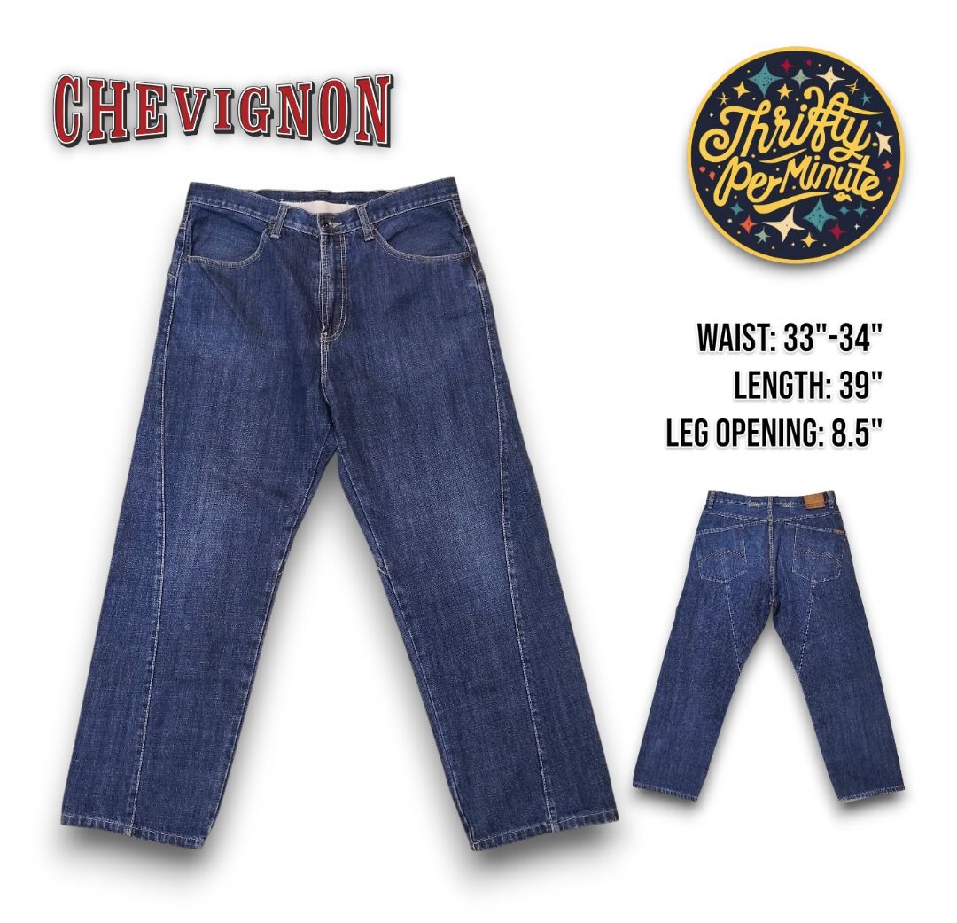 Chevignon Baggy Denim Pants (Category: Jeans) located in Bacolor. Submitted by thriftyperminute (Listing ID 1406447623, Image 1). Description: -This is a pre-loved or thrifted item so please manage your expectations. -Color may slightly differ due to lighting or with the settings of the device used to view the photos -"Mine" now, pay now policy -Payment through gcash -Sure buyers only, please -No cancellation of orders -No return, no exchange, no