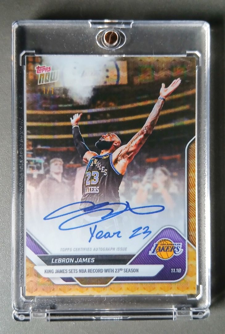 Custom card | LeBron James - Debut 23rd Season (Category: Raw Singles) located in Marikina City. Submitted by mattmark1983 (Listing ID 1406393218, Image 1). Description: This custom-designed card is an exclusive collectible, created for display and personal enjoyment. Please note, this card is not an officially licensed or graded item, and is intended for personal collection or display purposes only—not for investment. Specification: * Custom car