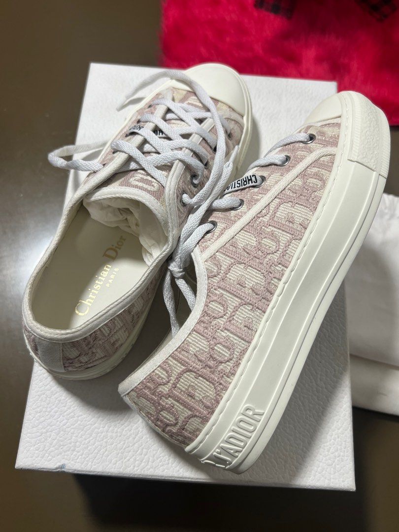 Dior Walk'n'Dior Platform Sneakers (Category: Sneakers) located in Quezon City. Submitted by jayzz1 (Listing ID 1406296588, Image 2). Description: - Sinukat lang po. Never used outside. - ₱35k!! - Size include sa pics - RFS: need funds 📍 Quezon City.
