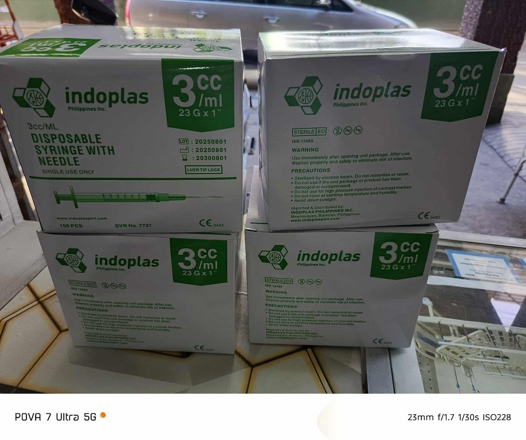 Disposable syringe, 1cc, 3cc, 5cc, 10cc,20cc (Category: Medical Supplies & Tools) located in Manila. Submitted by atarah1225 (Listing ID 1406377689, Image 2). Description: .