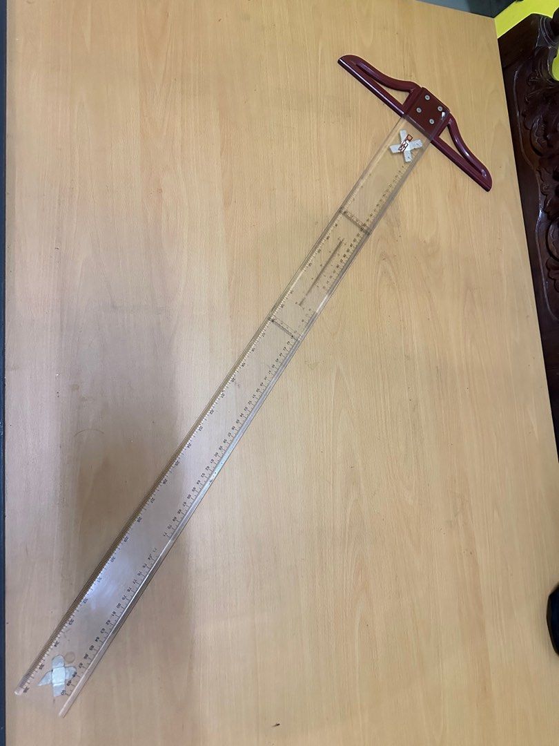 DURER Transparent T-Square Ruler 36 INCHES (Category: Stationery & School Supplies) located in Binan City. Submitted by kymsells (Listing ID 1406413986, Image 1). Description: - some areas are faded.