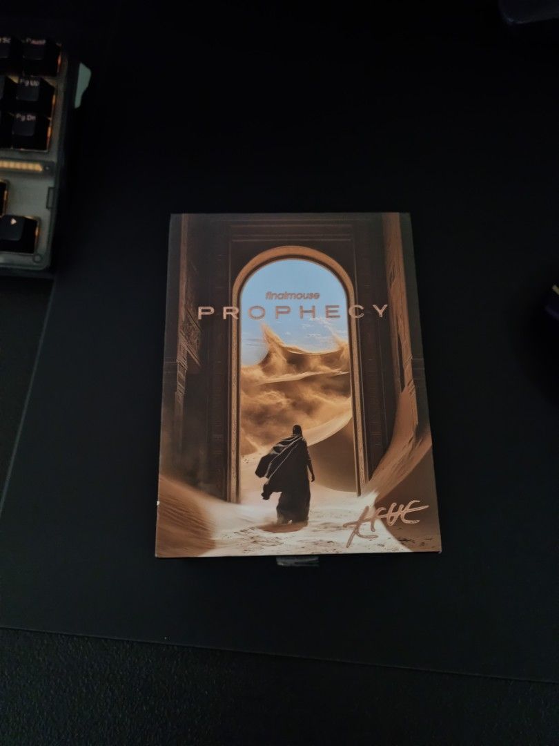 Finalmouse Prophecy UltralightX ULX Wireless TFUE Variant (Category: Mouse & Mousepads) located in Quezon City. Submitted by salvacion26 (Listing ID 1406435204, Image 3). Description: Barely used, purchased May 28 2025. All box and peripherals present. Custom skates included. Works PERFECTLY..