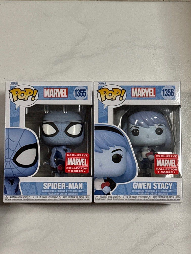 Funko Pop! Marvel Spider-Man Blue #1355 – Exclusivité Collector Corps – Avec étui Acrylique De Protection