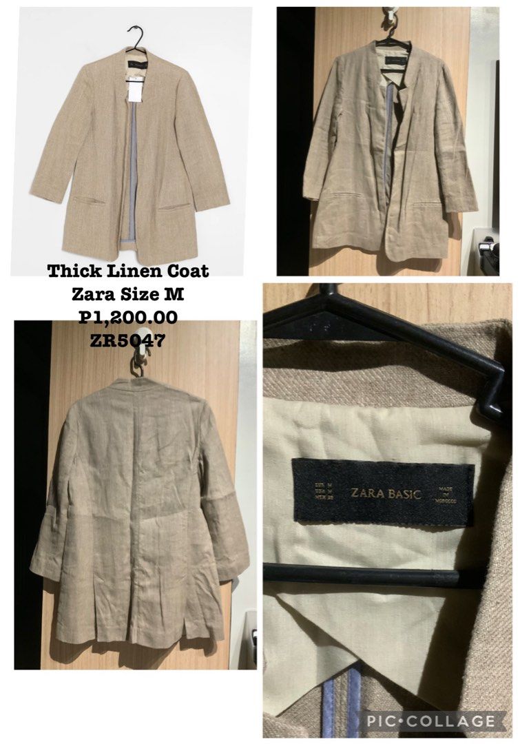 Heavy Linen Coat (Category: Coats, Jackets and Outerwear) located in Paranaque City. Submitted by loopystrunk (Listing ID 1406313386, Image 1). Description: never worn just washed.