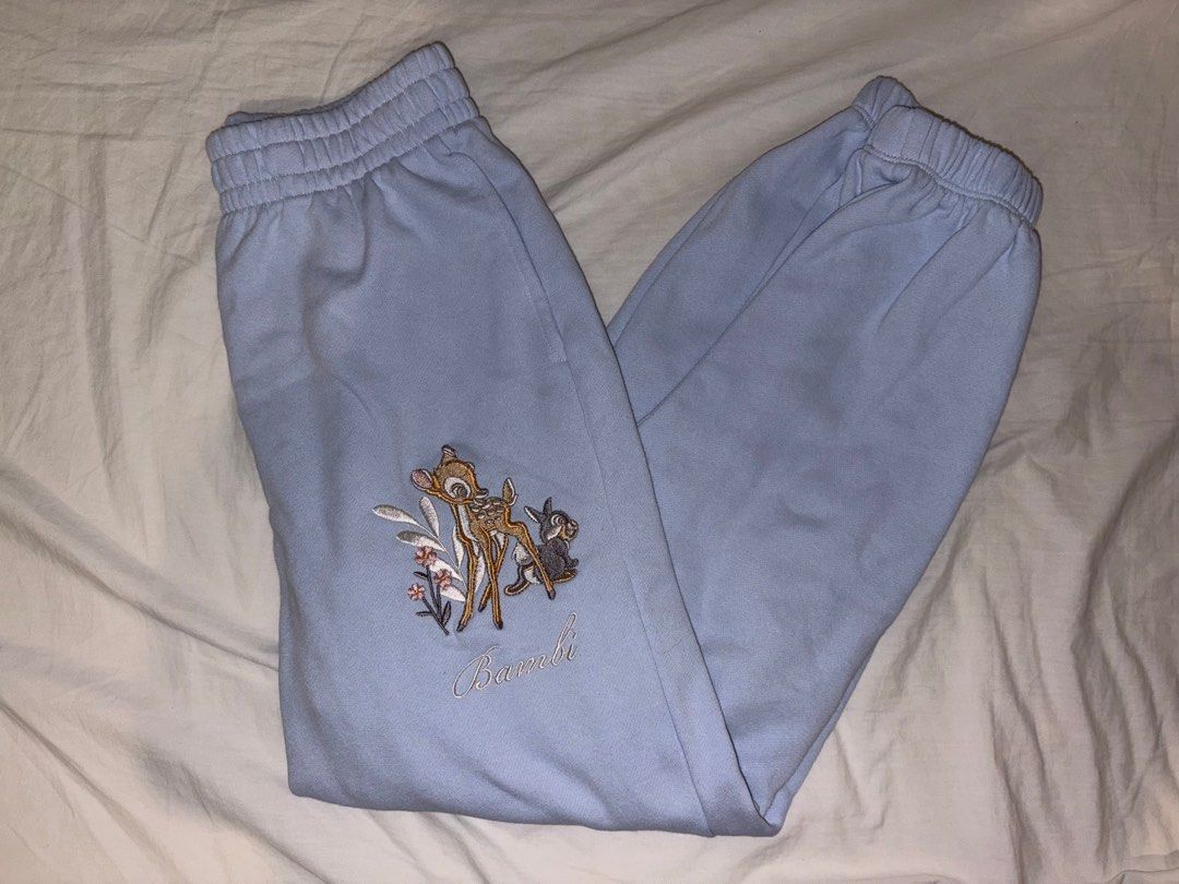 H&M Bambi Sweatpants Joggers (Category: Other Bottoms) located in Paranaque City. Submitted by izzysus (Listing ID 1406385956, Image 1). Description: - used only once - no chaffing marks - 10/10 condition - no flaws rfs: decluttering mop: gcash/payment.