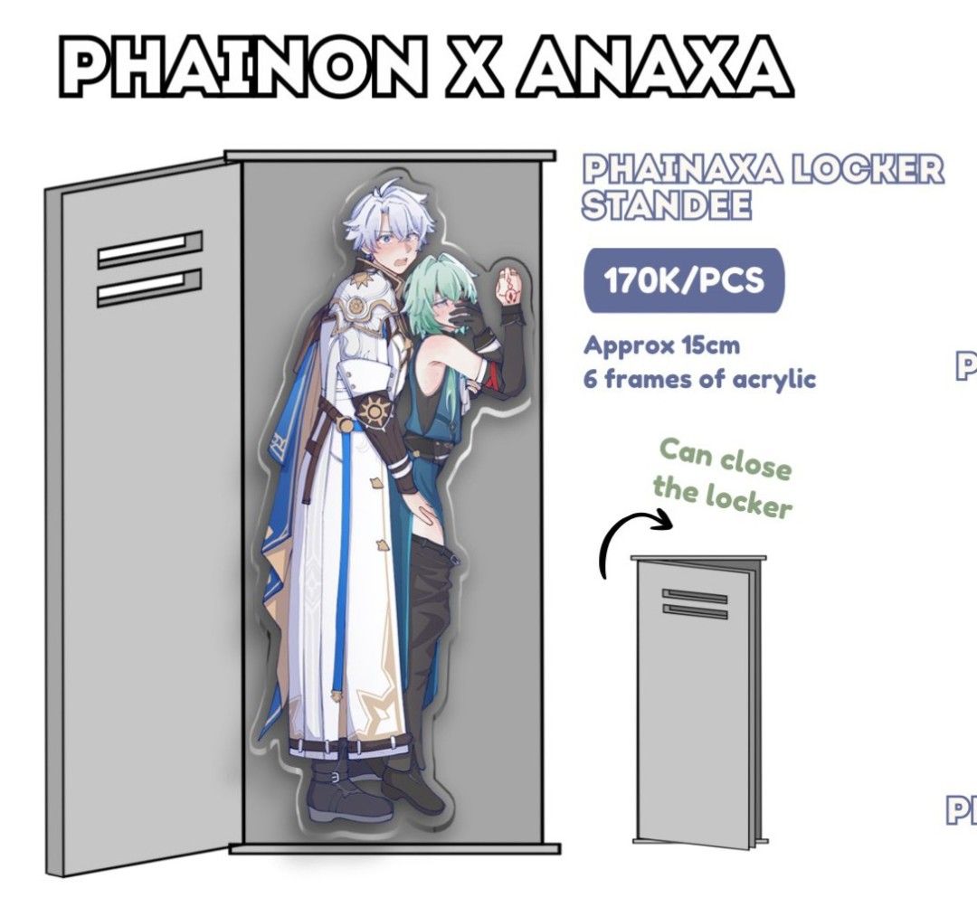 Honkai star rail hsr phainon anaxa standee (Category: Character Goods) located in Manila. Submitted by topperware (Listing ID 1406354544, Image 1). Description: - Honkai Star Rail standee - Features Phainon Anaxa - Ideal for display pls note this has been displayed briefly so there may be imperfections/defects and such. sensitive buyers pls be advised. NSFW.
