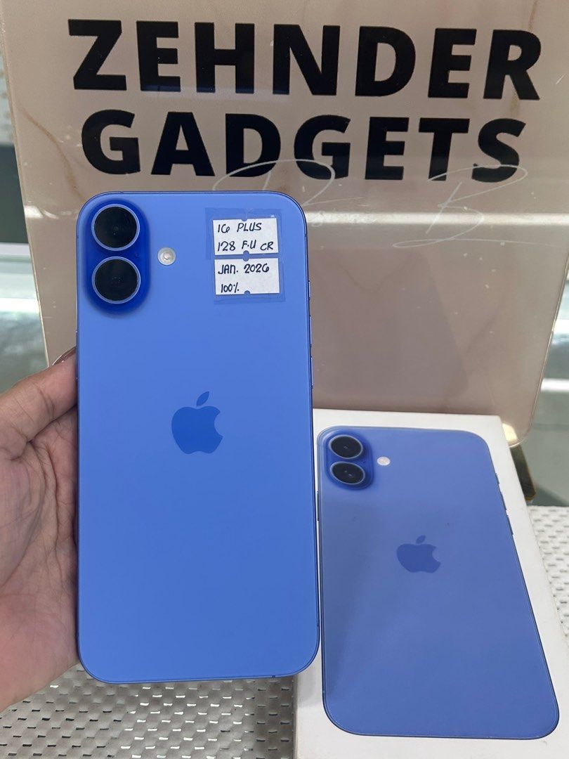 iPhone 16 PLUS 128GB OPENLINE (UNDER WARRANTY) NTC APPROVED (Category: iPhone 16 Series) located in San Juan City. Submitted by desireebayal96 (Listing ID 1406439916, Image 1). Description: iPhone 16 PLUS * UNDER WARRANTY UNTIL JANUARY 2026 * NTC APPROVED * OPENLINE * ANY SIM * 128GB * 100% BATTERY HEALTH (ORIGINAL NOT BOOSTED CAN CHECK 3UTOOLS) * 98% SMOOTH * NO ISSUE * NO HISTORY OF REPAIR * FACE ID & TRUETONE WORKING * WITH CORD TYPE C * WITH 