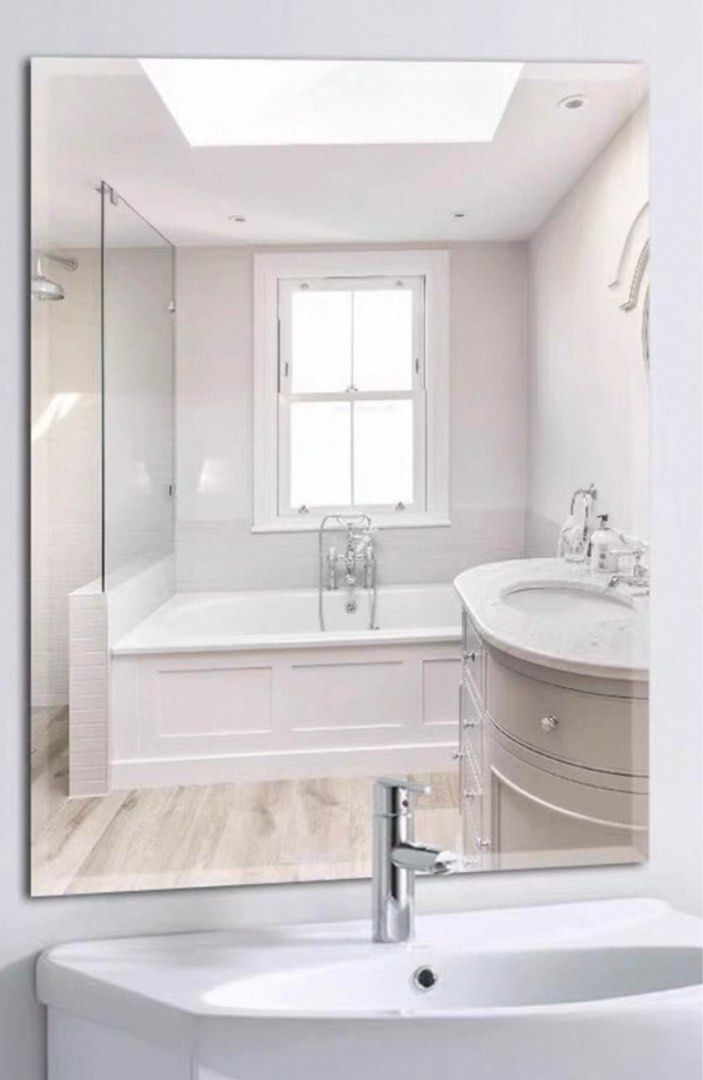 Large Rectangular Bathroom Mirror (Category: Mirrors) located in Singapore. Submitted by checkout_now (Listing ID 1406337512, Image 1). Description: 35x45cm.
