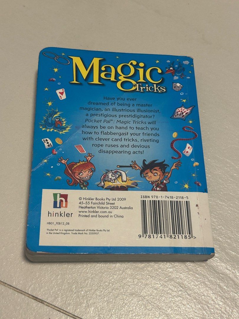 Magic tricks (Category: Children's Books) located in Singapore. Submitted by diptee (Listing ID 1406330289, Image 2). Description: A book of guidance to everything magic for the little ones! It is used but it is rarely visible. Minimal damage. .