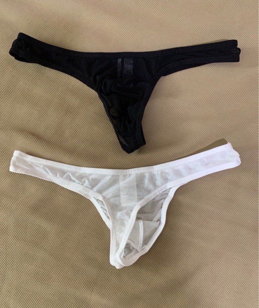 Nutshell (Category: New Underwear) located in Singapore. Submitted by zen_88_88 (Listing ID 1406326819, Image 6). Description: Men’s ultra-thin, transparent, seamless ice silk briefs, sexy and sheer, perfect for young men, trendy low-waisted with large pouches. ( Netting material) Stock available White colour only size XL 1pc Stock available Black colour Medium size 2pcs Black colour Large size 3 pcs Black colour Xtra Large 4pcs .
