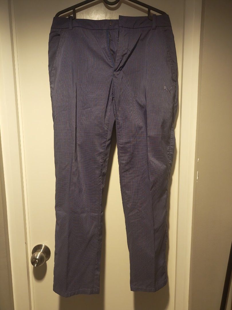 Puma Golf Checkered Pants (Category: Trousers) located in Quezon City. Submitted by bigboibun (Listing ID 1406416839, Image 1). Description: preowned not thrifted size 32 x 37 inches excellent condition rfs decluttering dont play golf anymore spandex/polyester material.